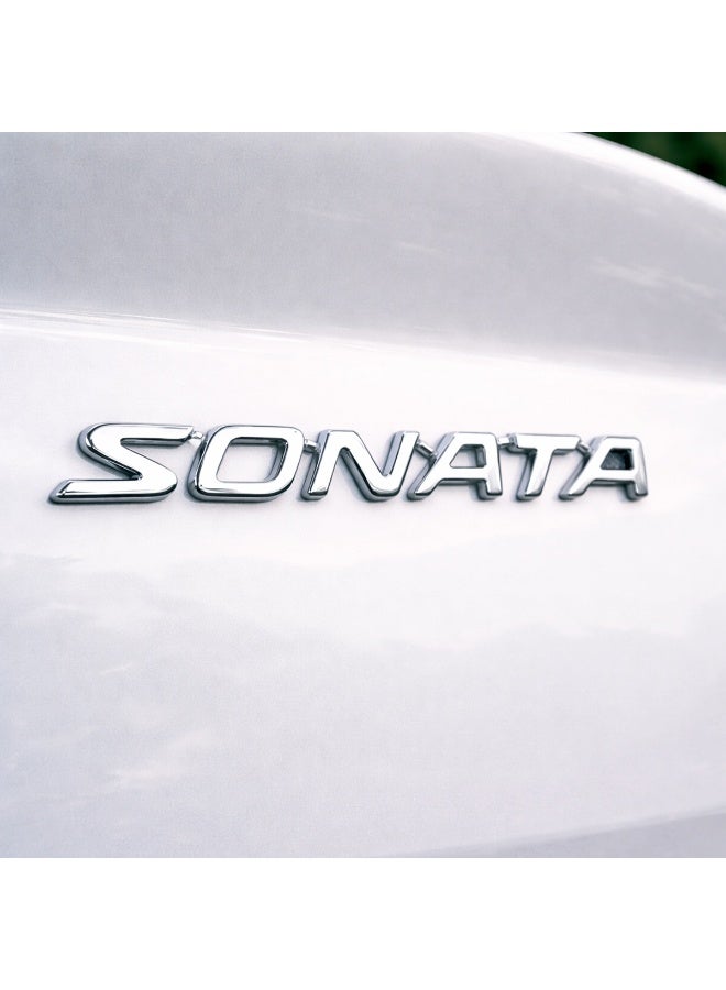 Sonata Rear Trunk Emblem Badge 3D Chrome Letter Logo Replacement Adhesive Backed Boot Lid Nameplate Decal Durable Metallic Finish Exterior Body Styling Accessory - Image 3